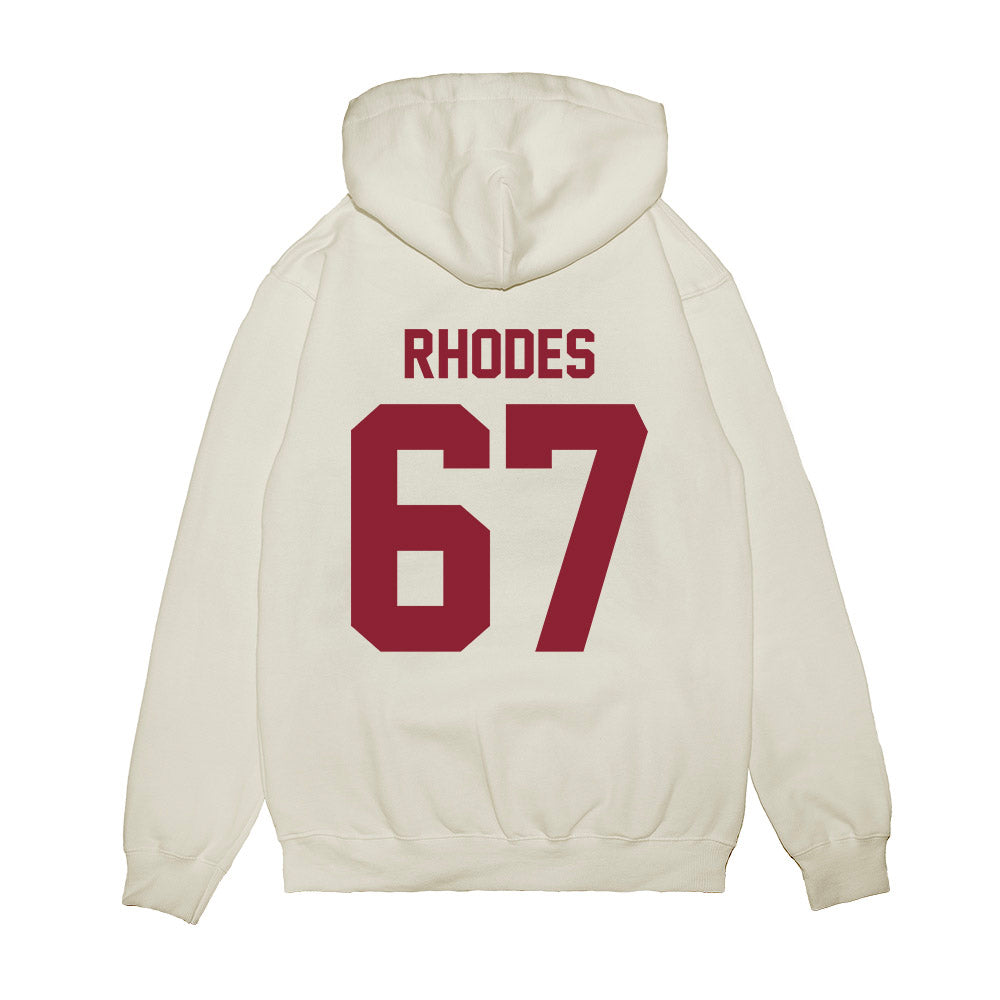 Iowa State - NCAA Football : Carson Rhodes - Vintage Helmet Premium Hooded Sweatshirt-1