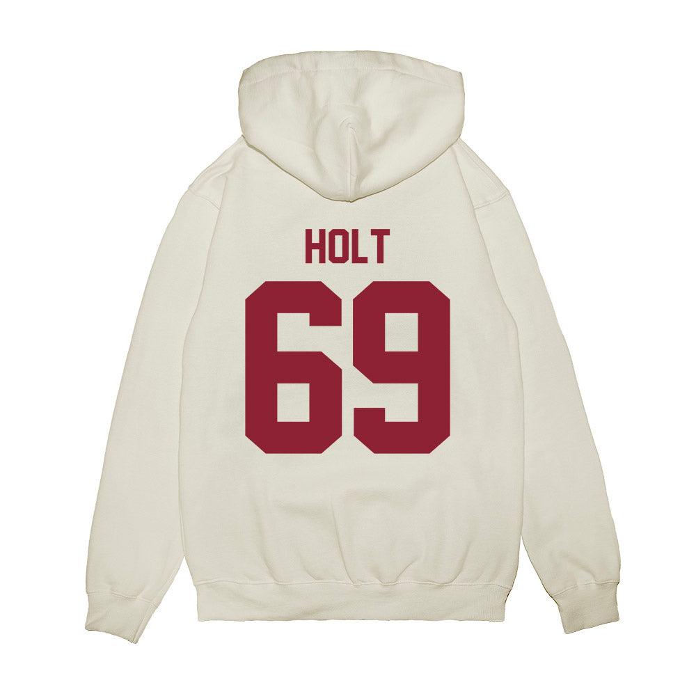 Iowa State - NCAA Football : Dontrell Holt - Vintage Helmet Premium Hooded Sweatshirt-1