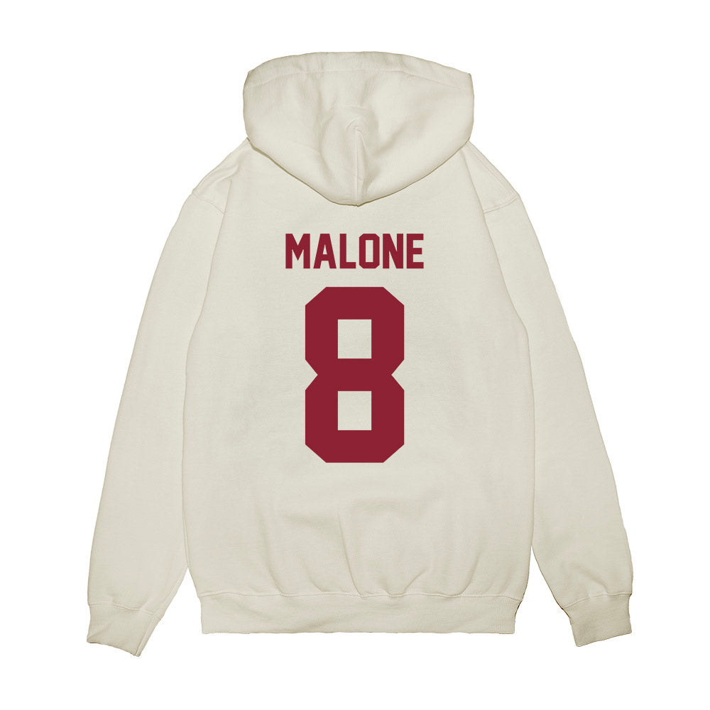 Iowa State - NCAA Football : Vontroy Malone - Vintage Helmet Premium Hooded Sweatshirt-1