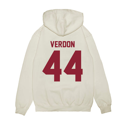 Iowa State - NCAA Football : Trey Verdon - Vintage Helmet Premium Hooded Sweatshirt-1
