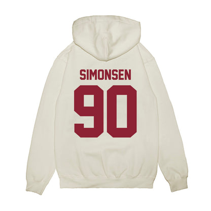 Iowa State - NCAA Football : Braden Simonsen - Vintage Helmet Premium Hooded Sweatshirt-1