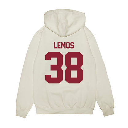 Iowa State - NCAA Football : Eddie Lemos - Vintage Helmet Premium Hooded Sweatshirt-1