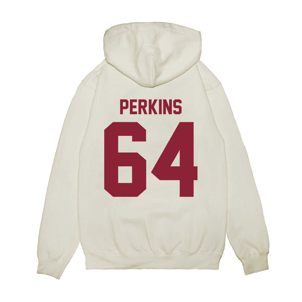 Iowa State - NCAA Football : Sione Perkins - Vintage Helmet Premium Hooded Sweatshirt-1