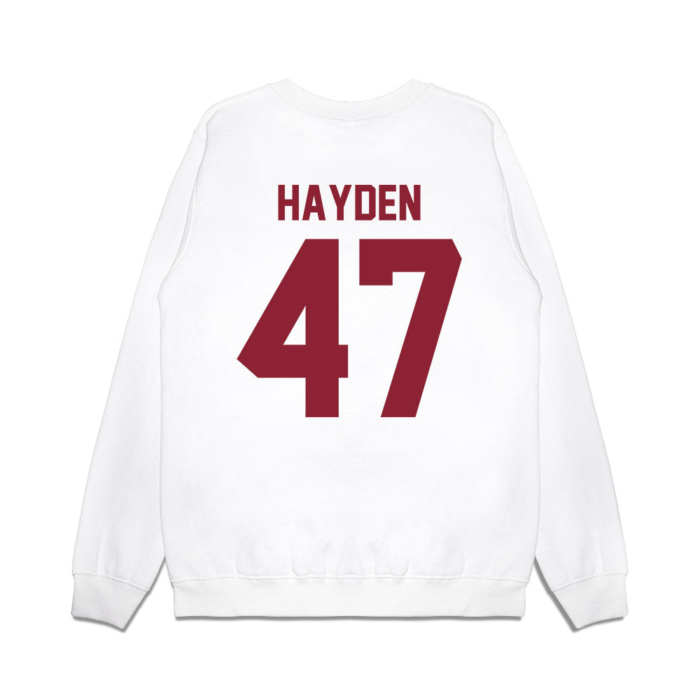 Iowa State - NCAA Football : CJ Hayden - Vintage Helmet Premium Crewneck Sweatshirt-1