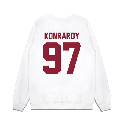 Iowa State - NCAA Football : Kyle Konrardy - Vintage Helmet Premium Crewneck Sweatshirt-1