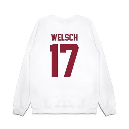 Iowa State - NCAA Football : Connor Welsch - Vintage Helmet Premium Crewneck Sweatshirt-1