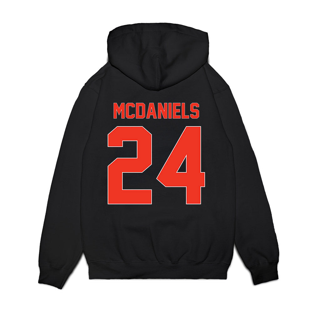 Syracuse - NCAA Football : Ibn McDaniels - Vintage Helmet Premium Hooded Sweatshirt-1