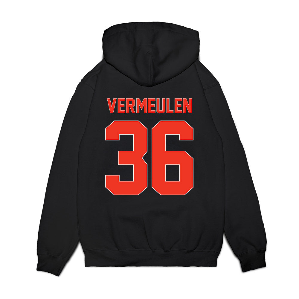 Syracuse - NCAA Football : Lucas Vermeulen - Vintage Helmet Premium Hooded Sweatshirt-1