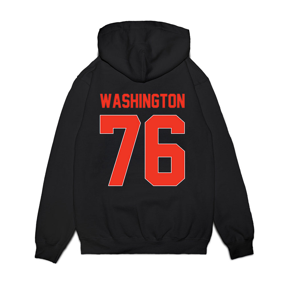 Syracuse - NCAA Football : Byron Washington - Vintage Helmet Premium Hooded Sweatshirt-1