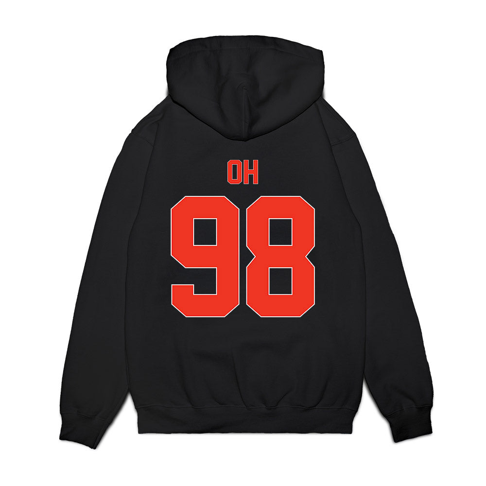 Syracuse - NCAA Football : Jadyn Oh - Vintage Helmet Premium Hooded Sweatshirt-1