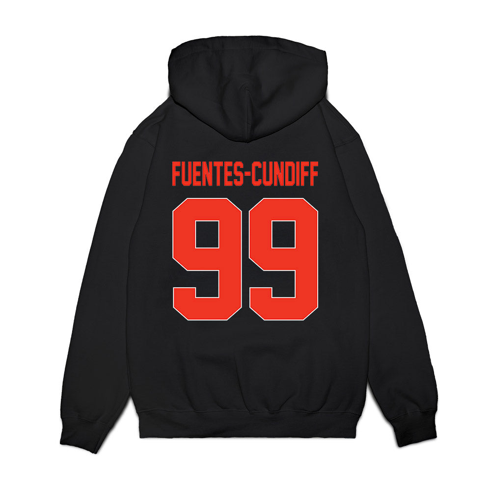 Syracuse - NCAA Football : Elijah Fuentes-Cundiff - Vintage Helmet Premium Hooded Sweatshirt-1