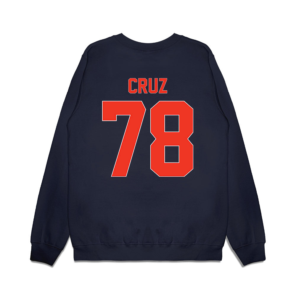 Syracuse - NCAA Football : Joe Cruz - Vintage Helmet Premium Crewneck Sweatshirt-1