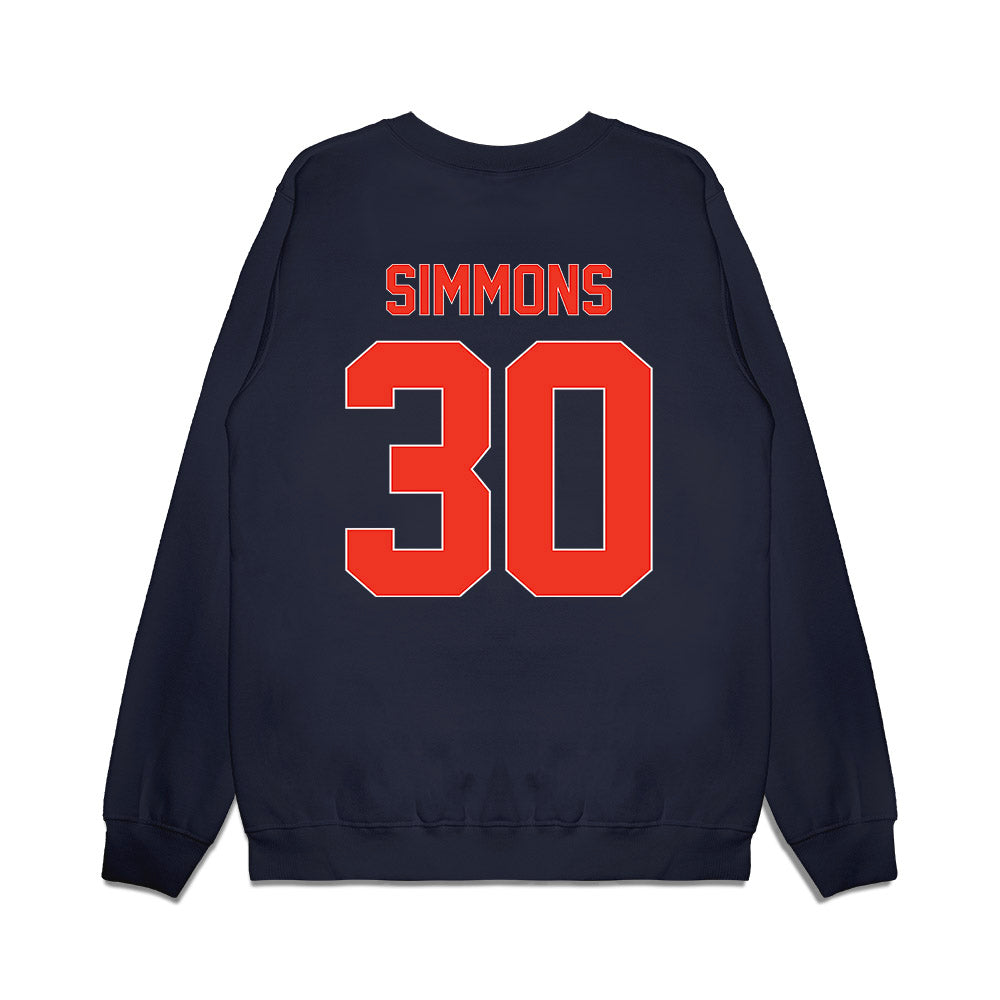 Syracuse - NCAA Football : Chase Simmons - Vintage Helmet Premium Crewneck Sweatshirt-1