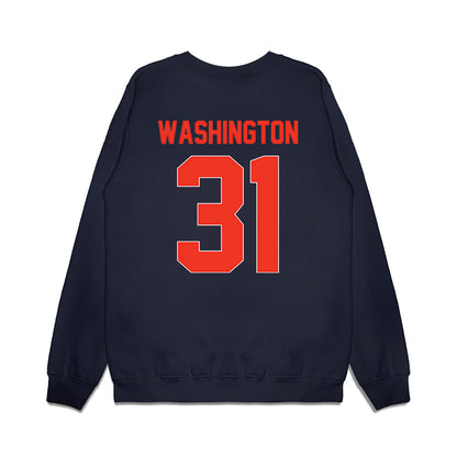 Syracuse - NCAA Football : Marcus Washington - Vintage Helmet Premium Crewneck Sweatshirt-1