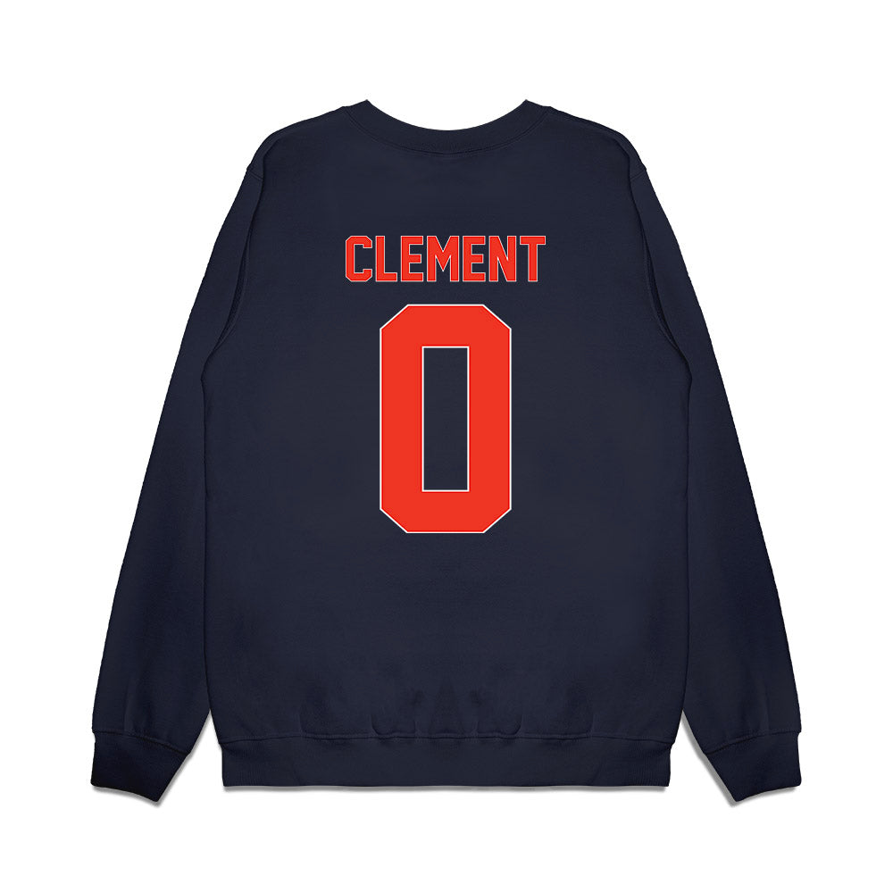 Syracuse - NCAA Football : David Clement - Vintage Helmet Premium Crewneck Sweatshirt-1