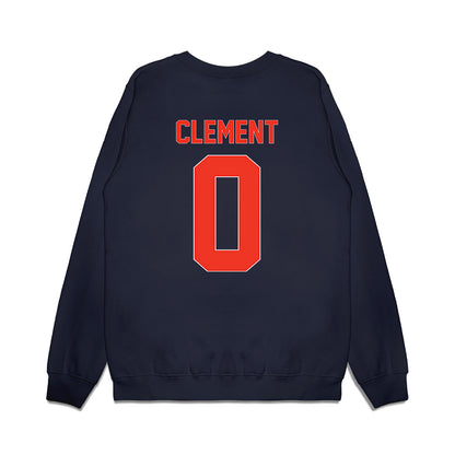 Syracuse - NCAA Football : David Clement - Vintage Helmet Premium Crewneck Sweatshirt-1