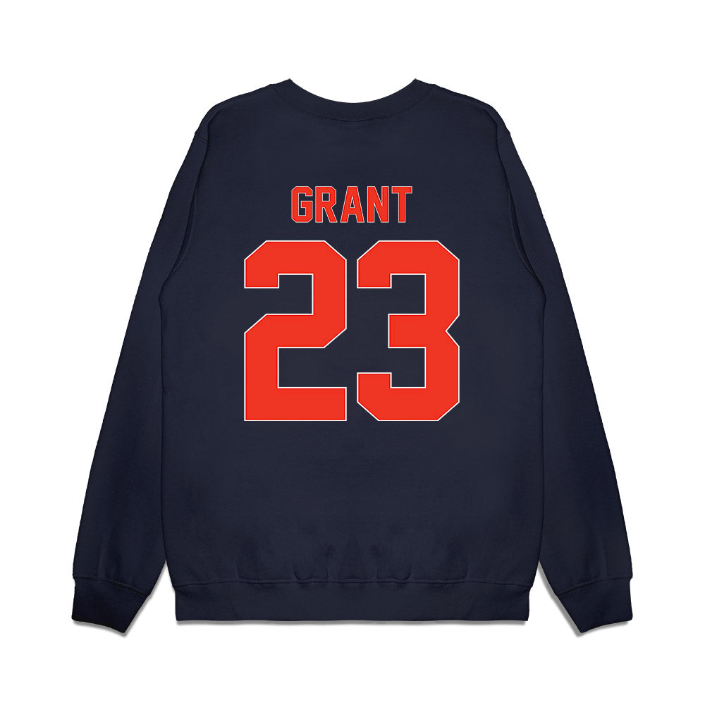 Syracuse - NCAA Football : Devin Grant - Vintage Helmet Premium Crewneck Sweatshirt-1