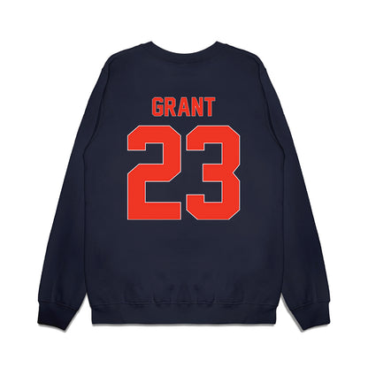 Syracuse - NCAA Football : Devin Grant - Vintage Helmet Premium Crewneck Sweatshirt-1
