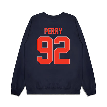 Syracuse - NCAA Football : Rashard Perry - Vintage Helmet Premium Crewneck Sweatshirt-1