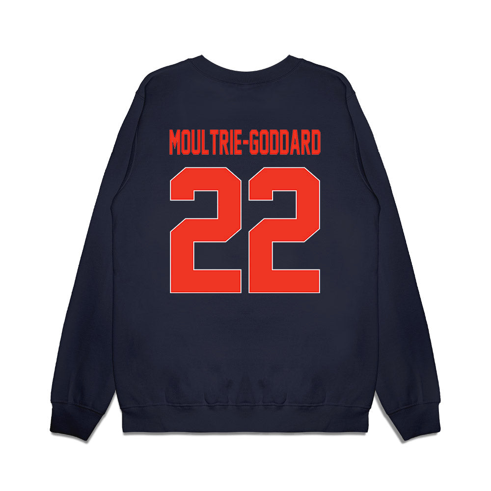 Syracuse - NCAA Football : Zyian Moultrie-Goddard - Vintage Helmet Premium Crewneck Sweatshirt-1