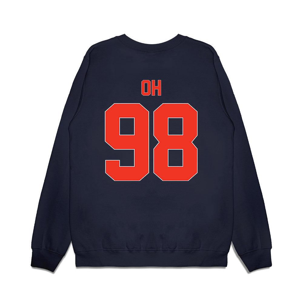 Syracuse - NCAA Football : Jadyn Oh - Vintage Helmet Premium Crewneck Sweatshirt-1