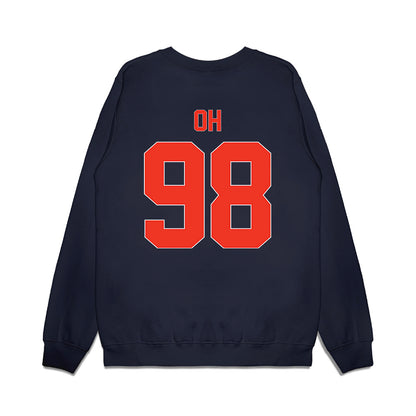 Syracuse - NCAA Football : Jadyn Oh - Vintage Helmet Premium Crewneck Sweatshirt-1