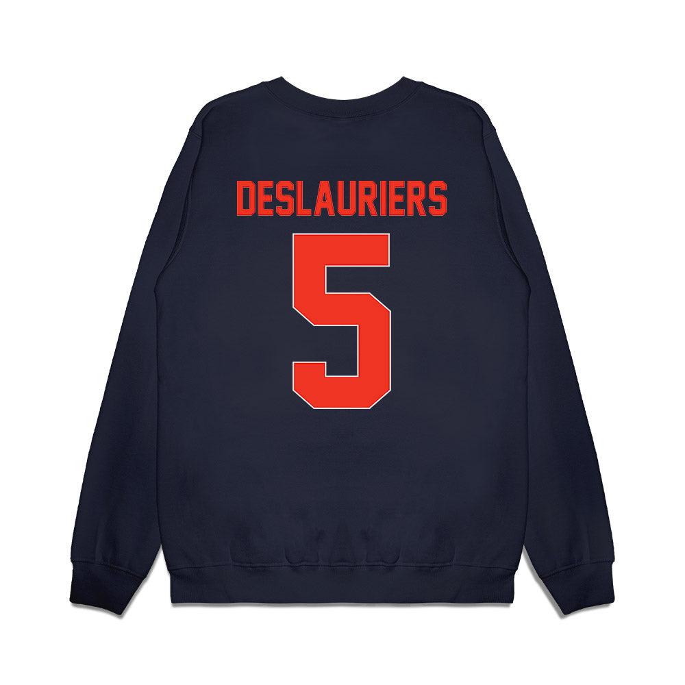 Syracuse - NCAA Football : Antoine Deslauriers - Vintage Helmet Premium Crewneck Sweatshirt-1