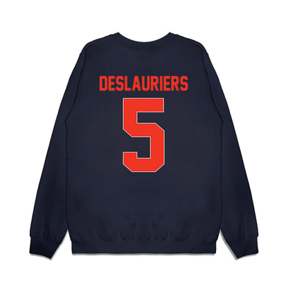 Syracuse - NCAA Football : Antoine Deslauriers - Vintage Helmet Premium Crewneck Sweatshirt-1