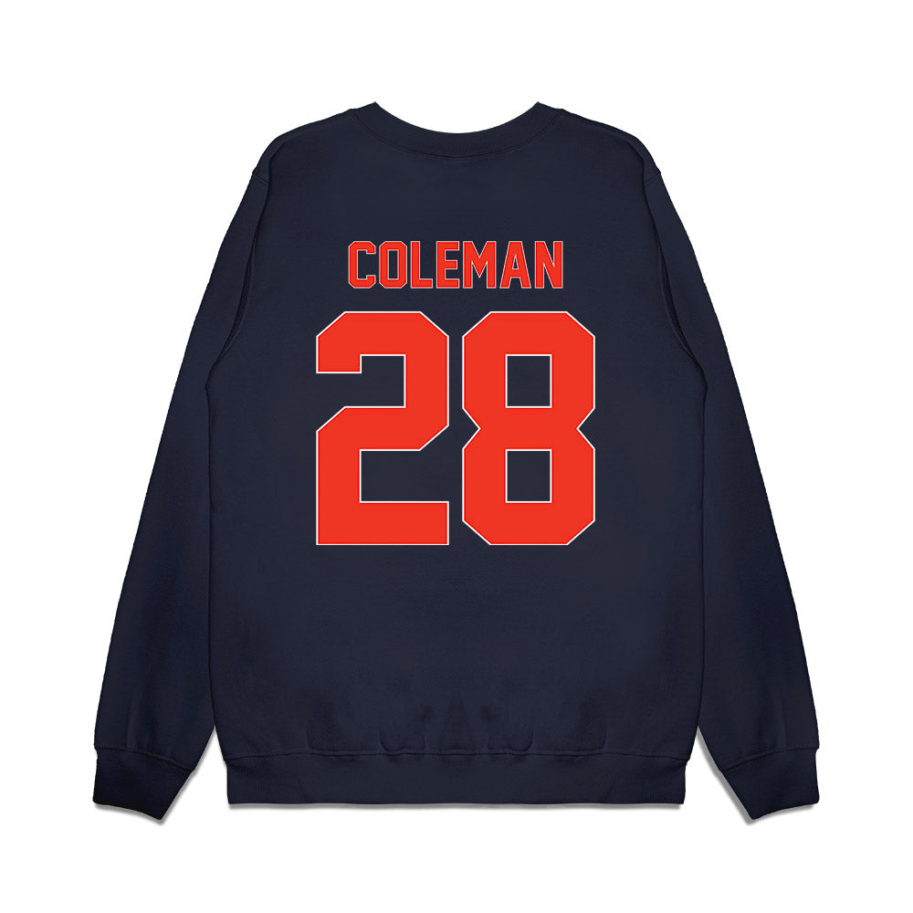 Syracuse - NCAA Football : Malachi Coleman - Vintage Helmet Premium Crewneck Sweatshirt-1