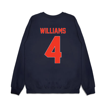 Syracuse - NCAA Football : Jakhari Williams - Vintage Helmet Premium Crewneck Sweatshirt-1