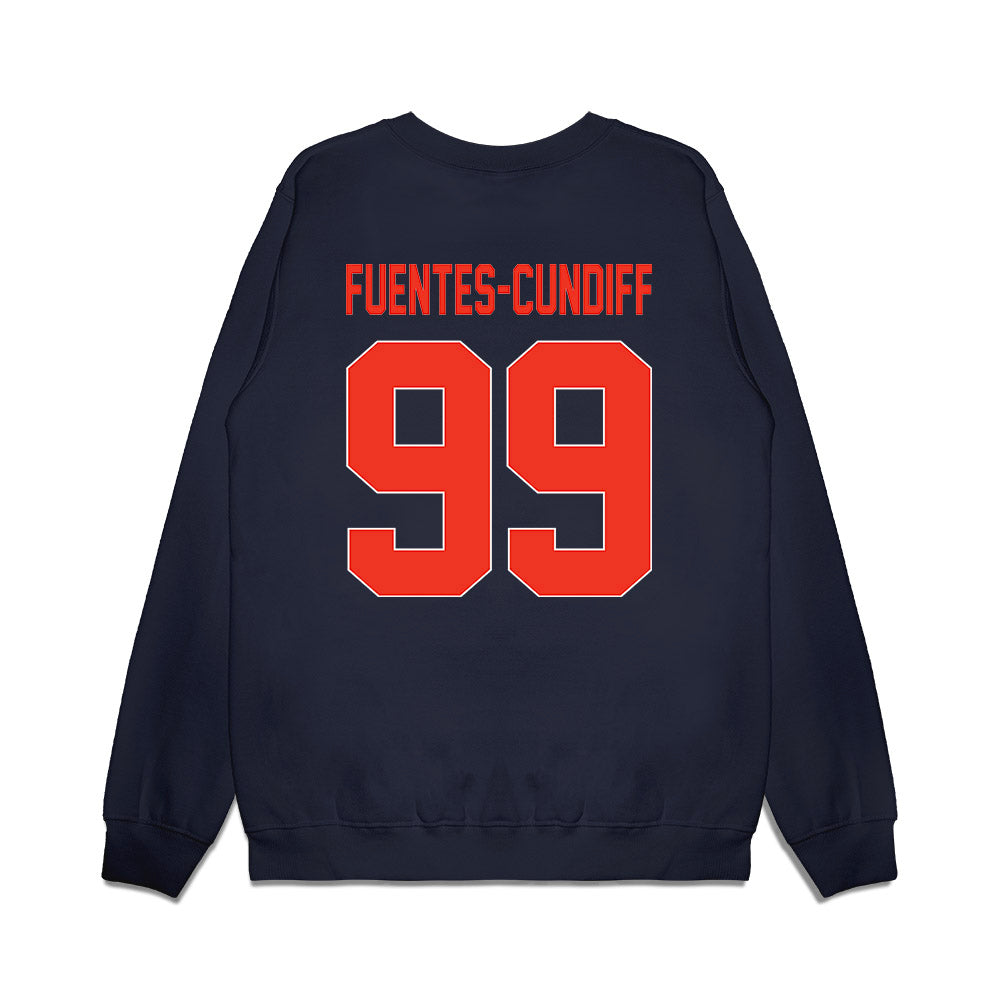 Syracuse - NCAA Football : Elijah Fuentes-Cundiff - Vintage Helmet Premium Crewneck Sweatshirt-1