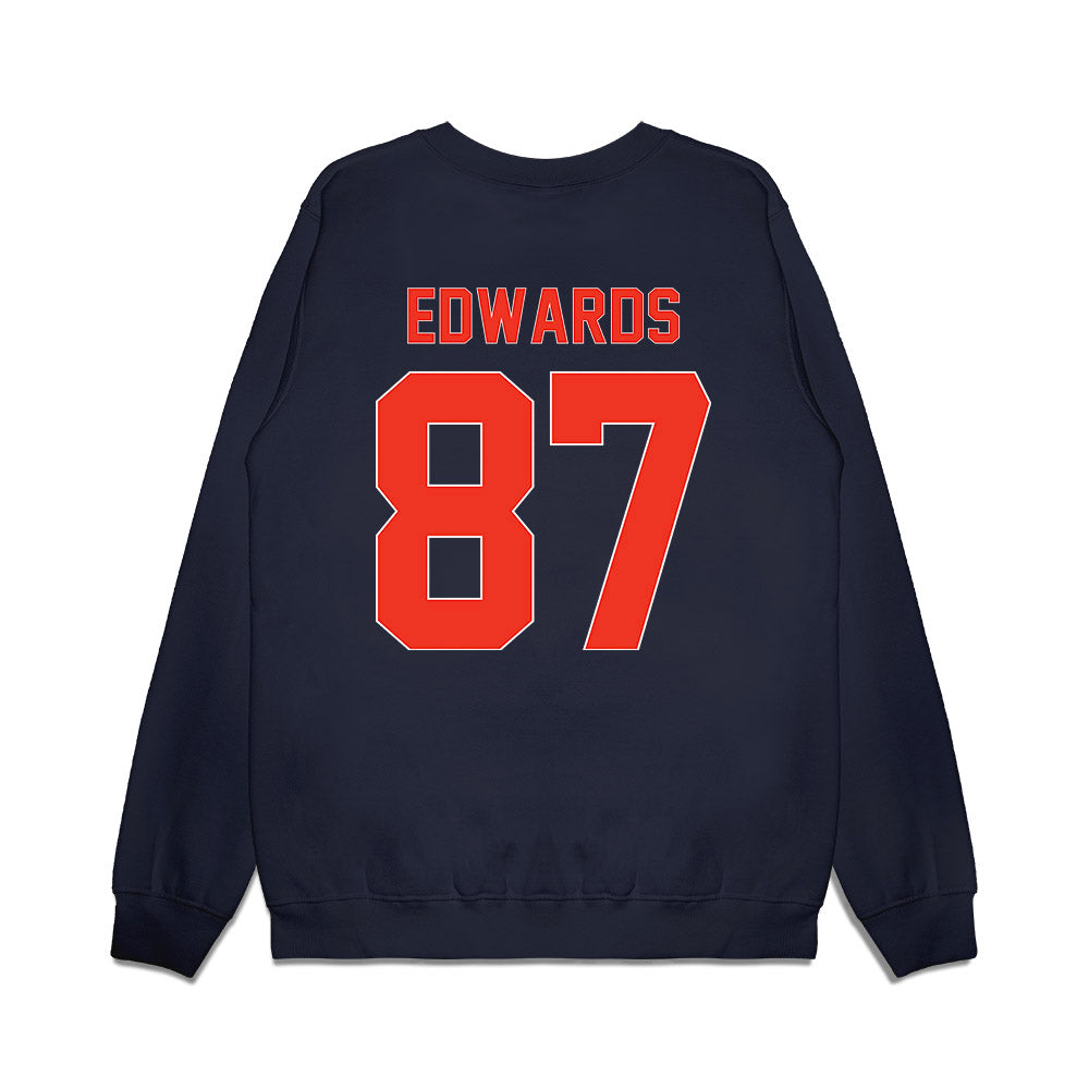 Syracuse - NCAA Football : Nathan Edwards - Vintage Helmet Premium Crewneck Sweatshirt-1
