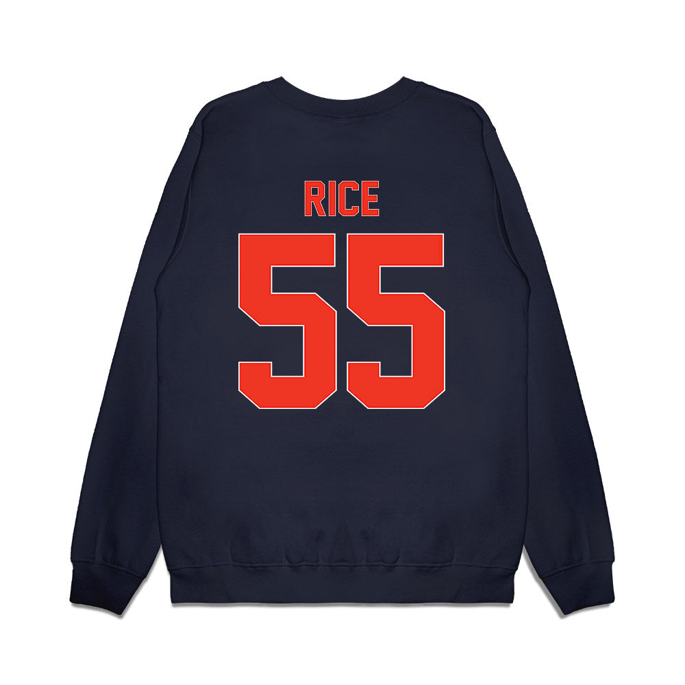Syracuse - NCAA Football : Zach Rice - Vintage Helmet Premium Crewneck Sweatshirt-1