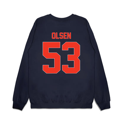 Syracuse - NCAA Football : Ted Olsen - Vintage Helmet Premium Crewneck Sweatshirt-1