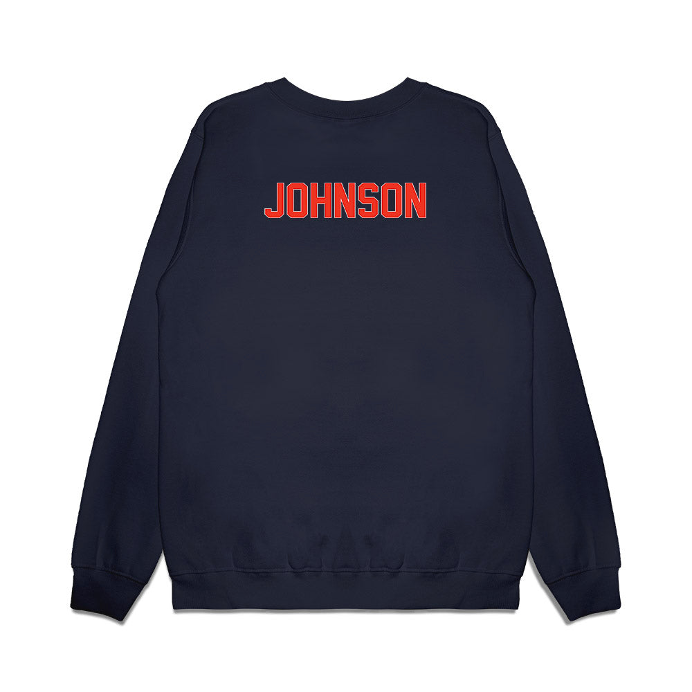 Syracuse - NCAA Football : Keyshawn Johnson - Vintage Helmet Premium Crewneck Sweatshirt-1