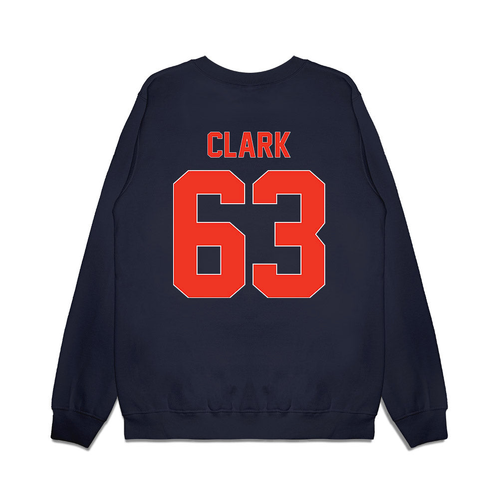 Syracuse - NCAA Football : Carter Clark - Vintage Helmet Premium Crewneck Sweatshirt-1
