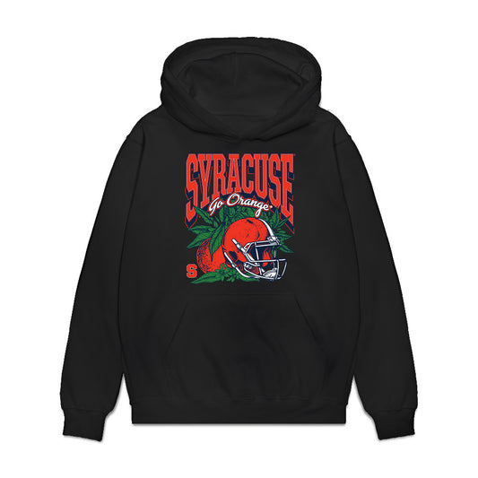 Syracuse - NCAA Football : Bradley Chandler - Vintage Helmet Premium Hooded Sweatshirt-0