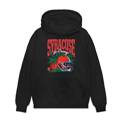 Syracuse - NCAA Football : Byron Washington - Vintage Helmet Premium Hooded Sweatshirt-0