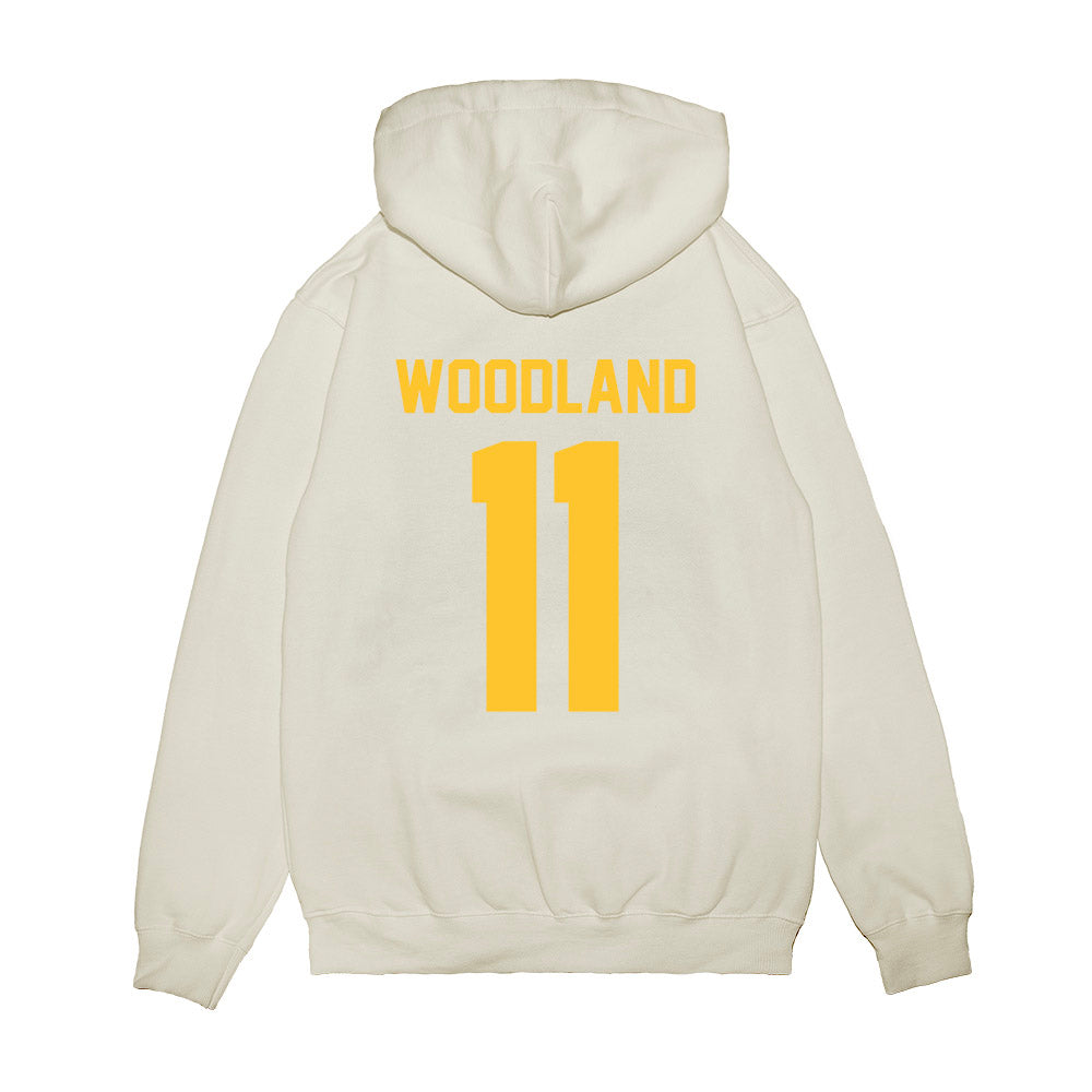 LSU - NCAA Football : PJ Woodland - Vintage Helmet Premium Hooded Sweatshirt-1