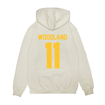 LSU - NCAA Football : PJ Woodland - Vintage Helmet Premium Hooded Sweatshirt-1
