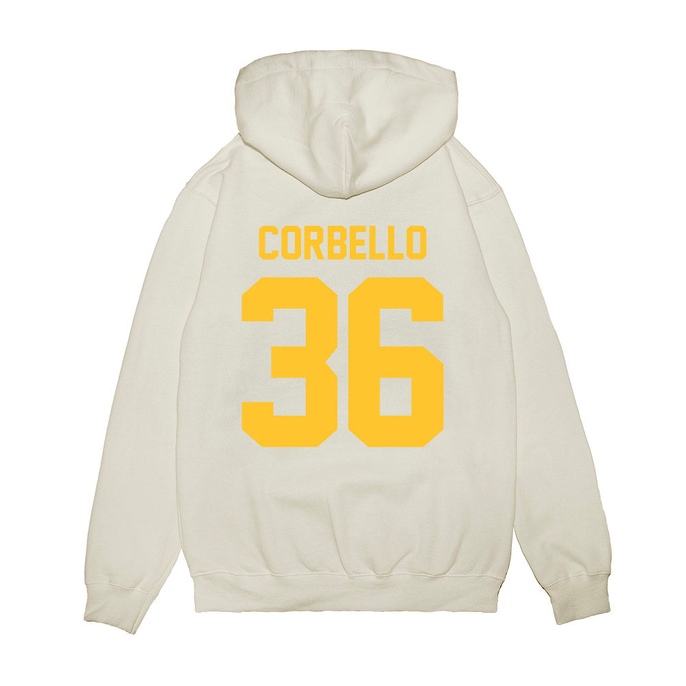 LSU - NCAA Football : Aidan Corbello - Vintage Helmet Premium Hooded Sweatshirt-1