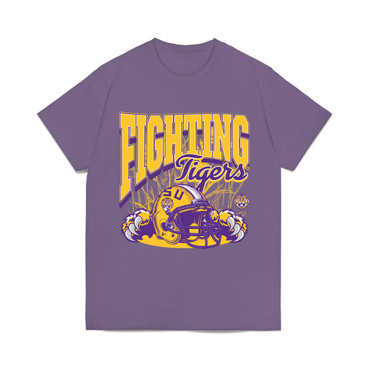 LSU - NCAA Football : Colin Hurley - Vintage Helmet Comfort Colors T-Shirt-0