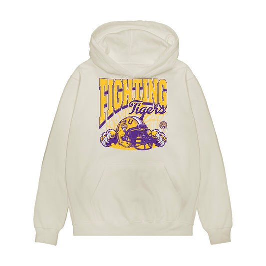 LSU - NCAA Football : Grant Chadwick - Vintage Helmet Premium Hooded Sweatshirt-0