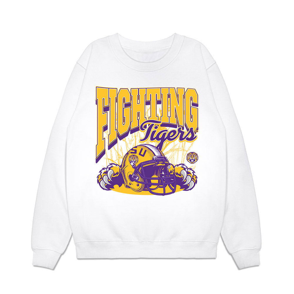 LSU - NCAA Football : Craig Walton Jr - Vintage Helmet Premium Crewneck Sweatshirt-0