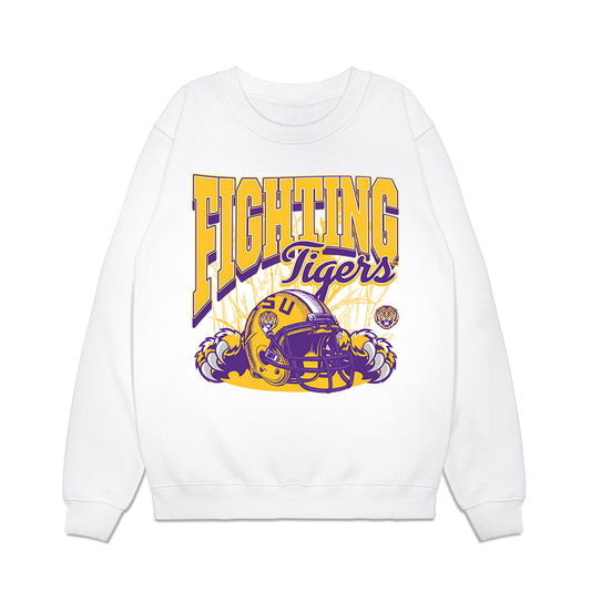 LSU - NCAA Football : Nic Anderson - Vintage Helmet Premium Crewneck Sweatshirt-0