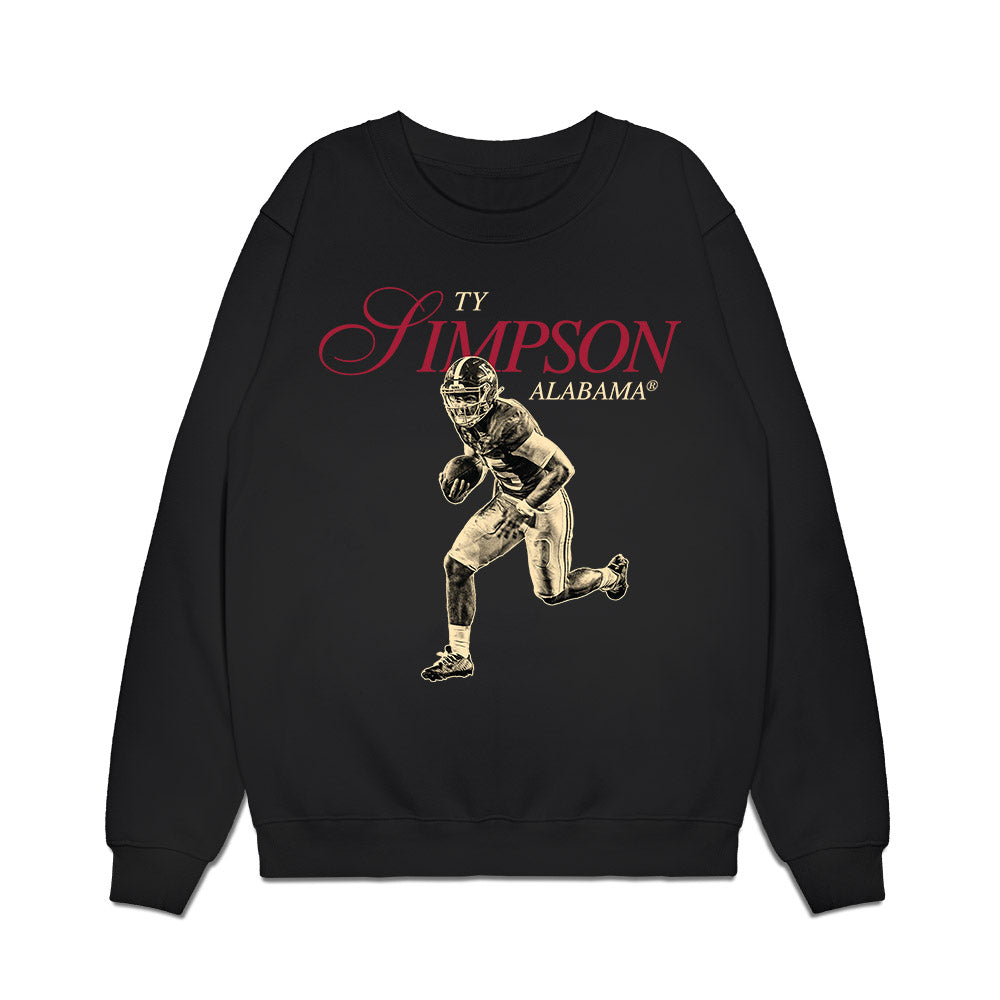 Alabama - NCAA Football : Ty Simpson - Legacy Premium Crewneck Sweatshirt-0