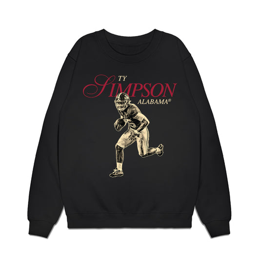Alabama - NCAA Football : Ty Simpson - Legacy Premium Crewneck Sweatshirt-0