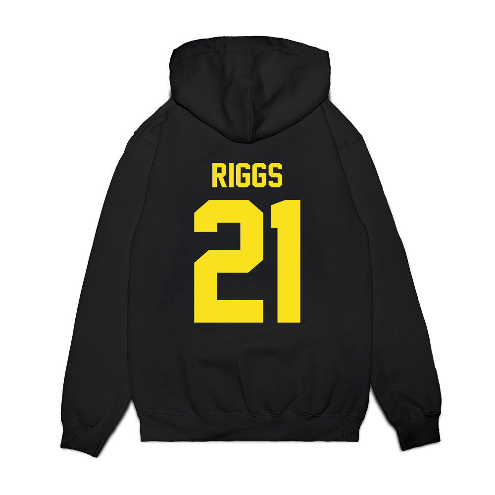 Oregon - NCAA Football : Da'Jaun Riggs - Vintage Helmet Premium Hooded Sweatshirt-1