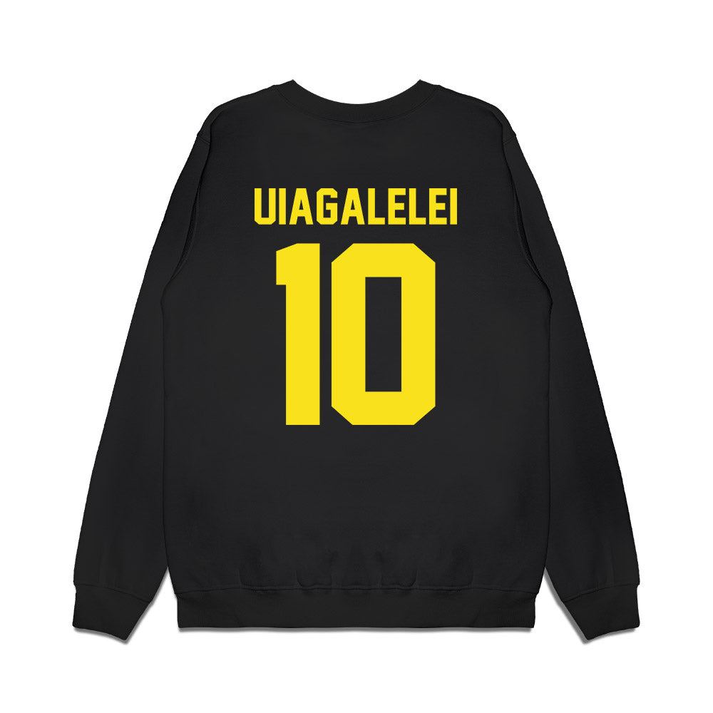 Oregon - NCAA Football : Matayo Uiagalelei - Vintage Helmet Premium Crewneck Sweatshirt-1