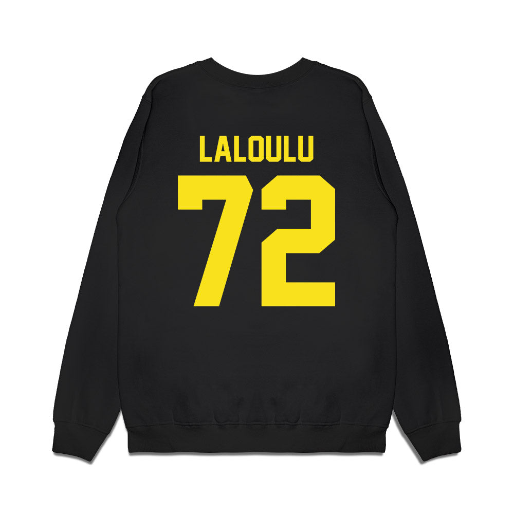 Oregon - NCAA Football : Iapani Laloulu - Vintage Helmet Premium Crewneck Sweatshirt-1